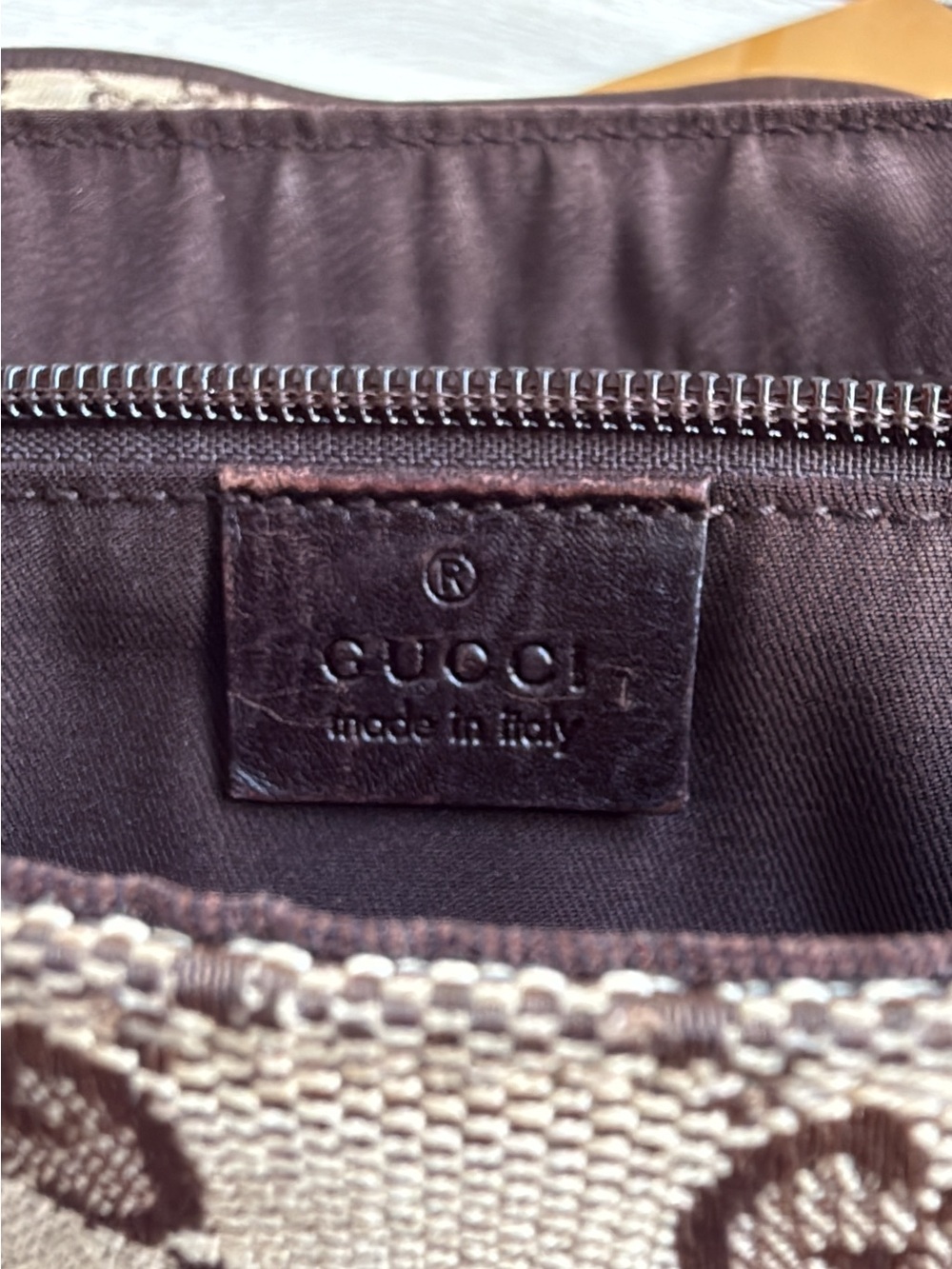 Gucci Vintage GG Canvas Belt Bag Waist Bag 145851 205027 Brown Leather Italy - Picture 5 of 11